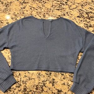 Shein size small blue crop top